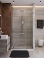 Душевая дверь Cezares LUX-B-FS-11-120-C-CR, 120х195, профиль хром, стекло прозрачное