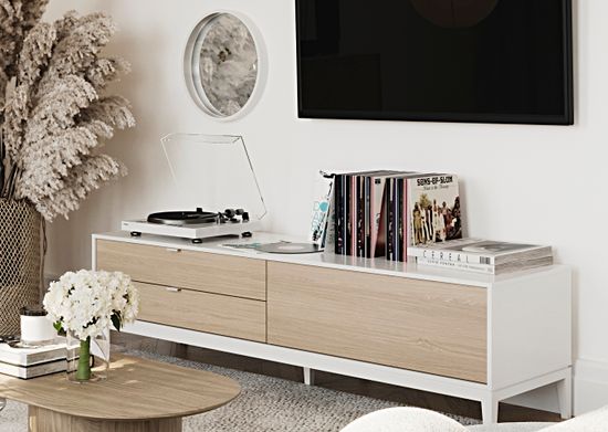 Тумба Fjord 1 дверь 2 ящика (белый)