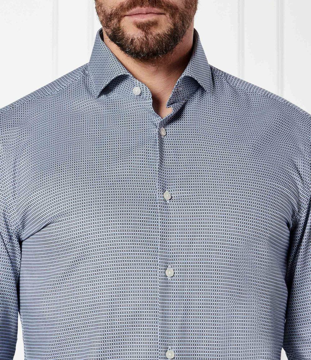 Рубашка H-HANK-spread-C1-222 BOSS BLACK - голубой(50539081)