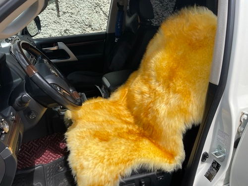 Рыжий / Шкура из натуральной овчины ковер, цвет рыжий, размеры 60х105 см, АКЕЯ, без крепежа (за 1 шт.)