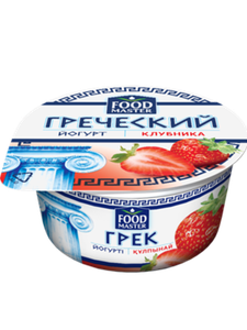 Йогурт FoodMaster греческий клубника 7,0% 130гр