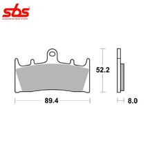 SBS 686HS тормозные колодки передние