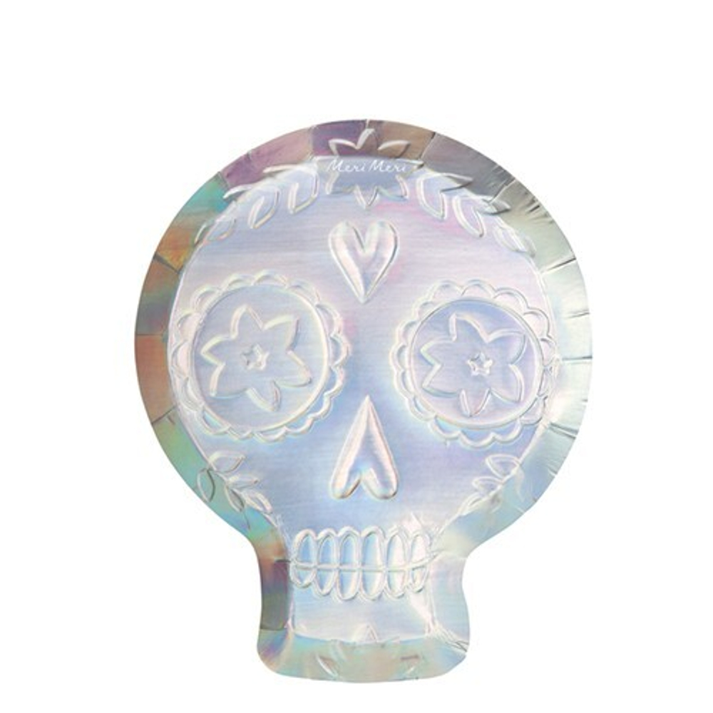 Тарелки "Holographic Sugar Skull" 8 шт.