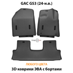 Автомобильные коврики ЭВА с бортами для GAC GS3 (24-н.в.)