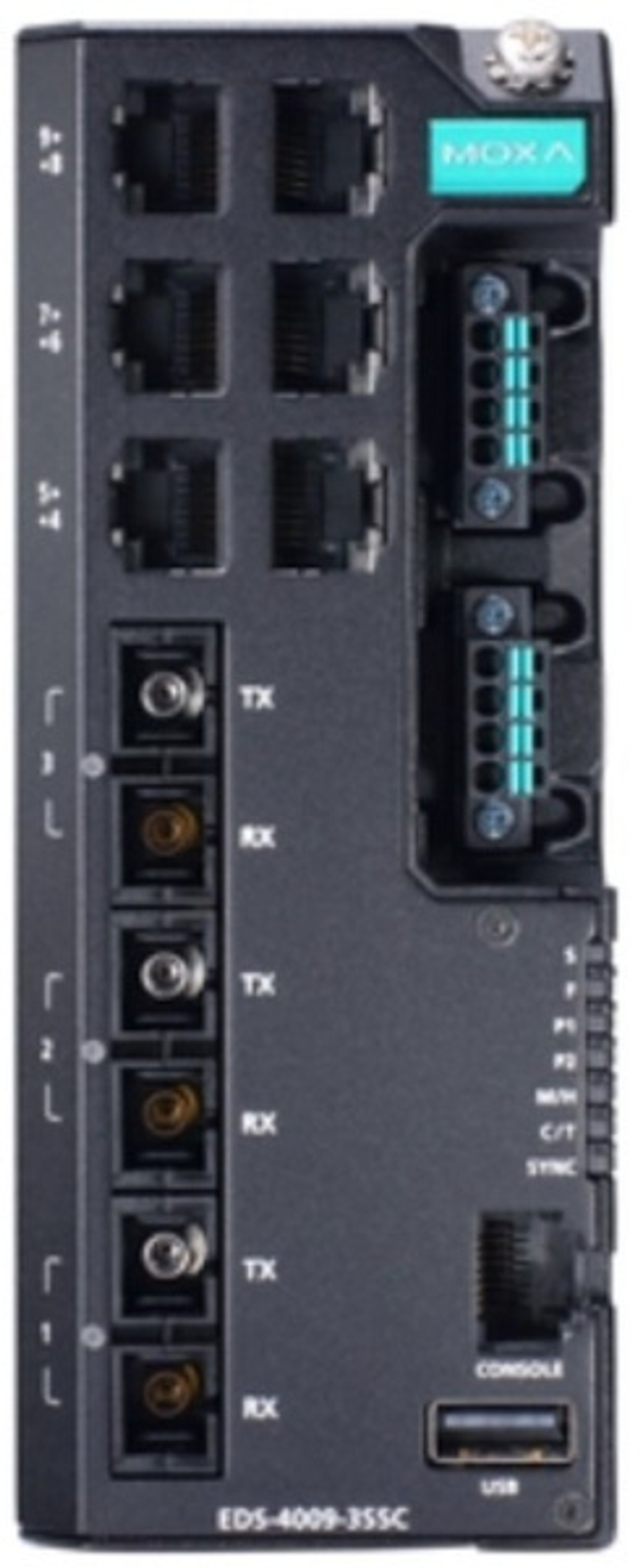 Коммутатор управляемый MOXA EDS-4009-3SSC-HV-T