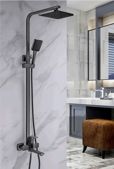 33010-P Однорукий душевой релинг (ГРАФИТ)  HANSEN  (5/1шт)