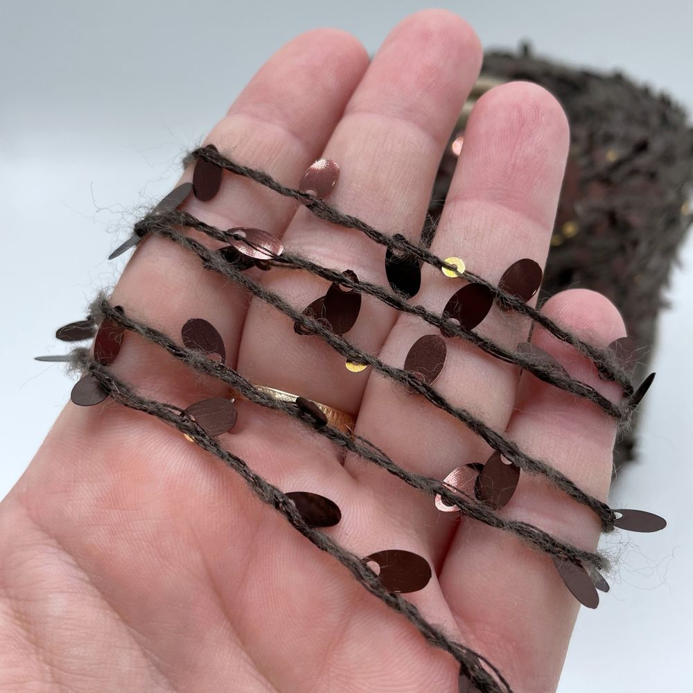 Пайетки FILATI ITALIANA 51% каплевидные пайетки 15% альпака 8% хлопок 26% полиаимд