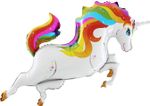 Шар (48''/122 см) Фигура, Радужный единорог, 1 шт.