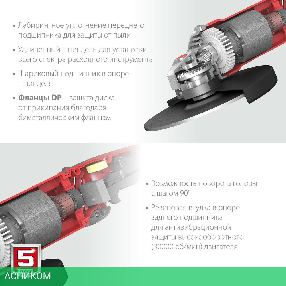 Угловая шлифмашина Зубр УШМ-180-2005 П