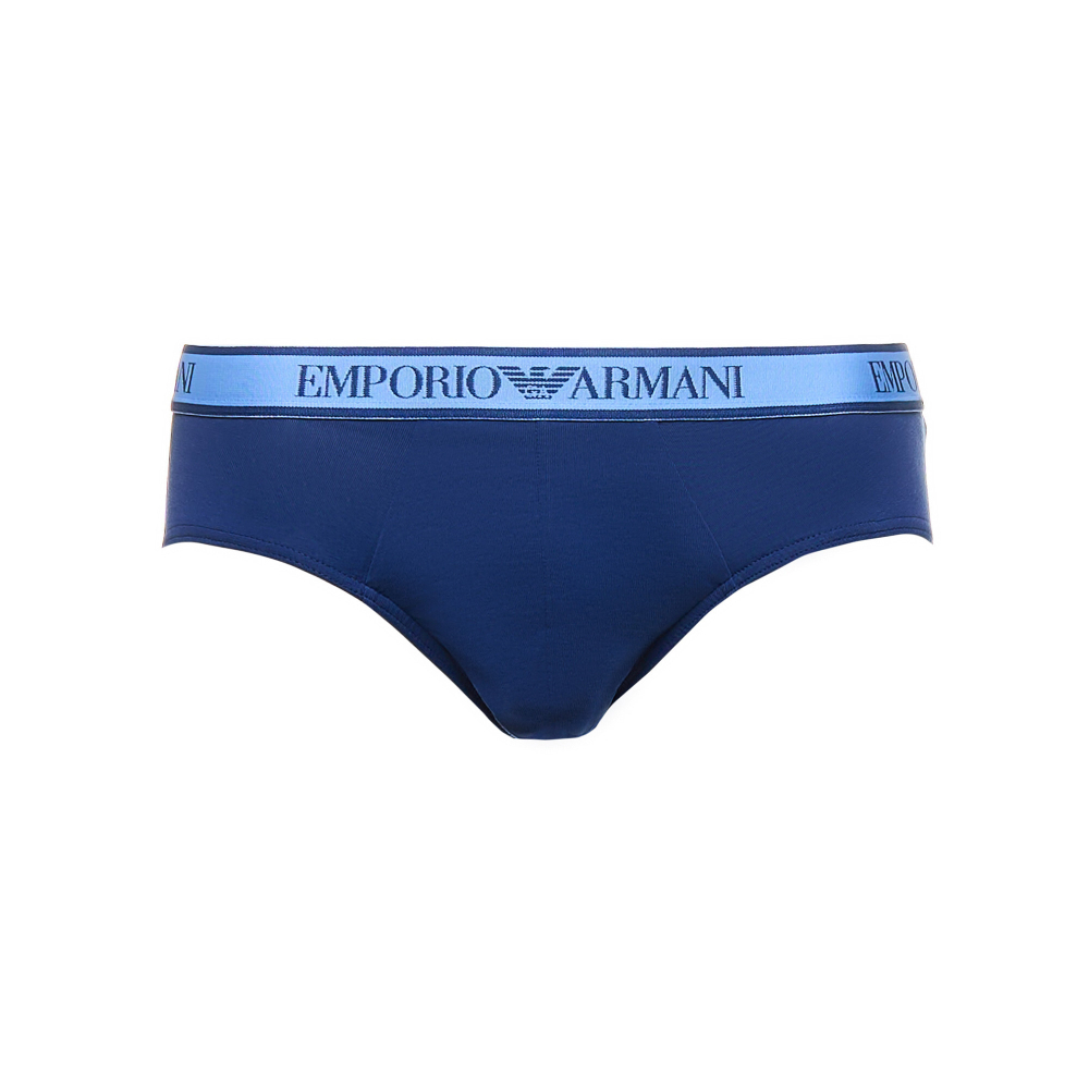 Набор мужских трусов брифов 3в1 (темно-синий, голубой, белый) Emporio Armani 111734_4F717 20711