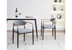 Кресло Lord gray / black / gold