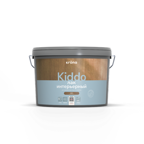 Лак интерьерный KRONA KIDDO орех 9 л