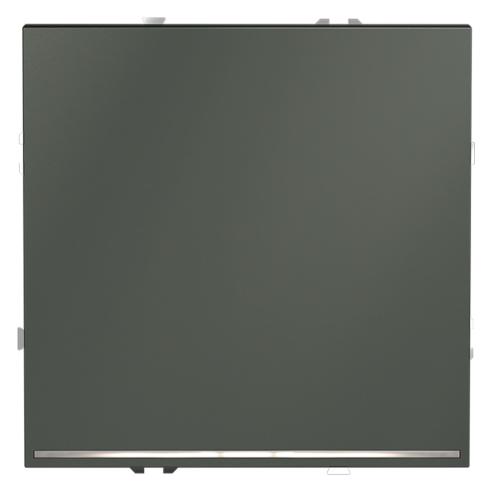 Выключатель встраиваемый VOLTUM S70 одноклавишный с подсветкой 10А, (титан)