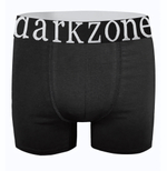 Черные хлопковые трусы-боксеры с надписью на резинке крупными буквами (Размер: S) (Цвет: черный)