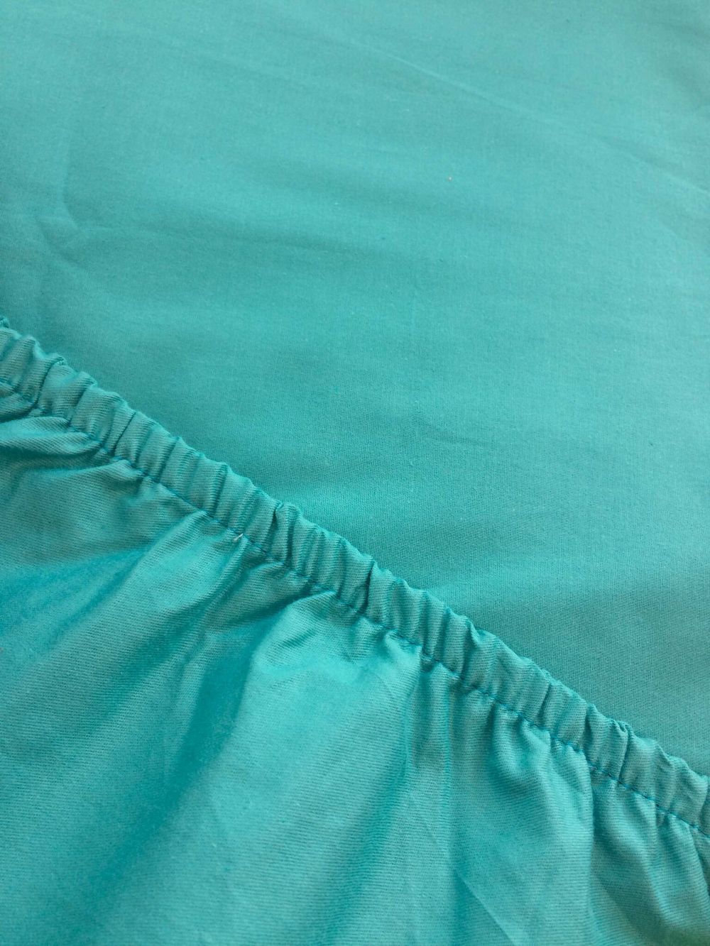 Простынь на резинке сатин Milky Garden "Зеленый" 90x200 см