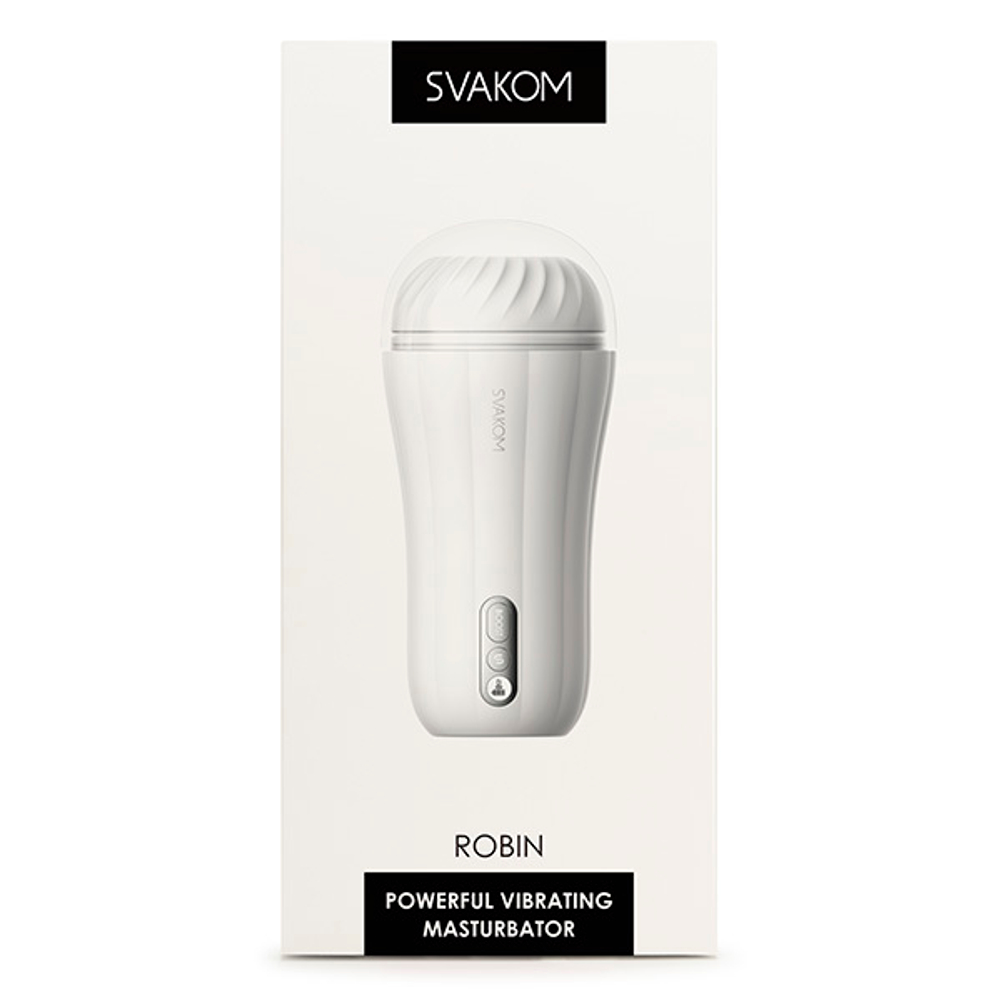 Белый вибромастурбатор 19,8см Svakom Robin SL28