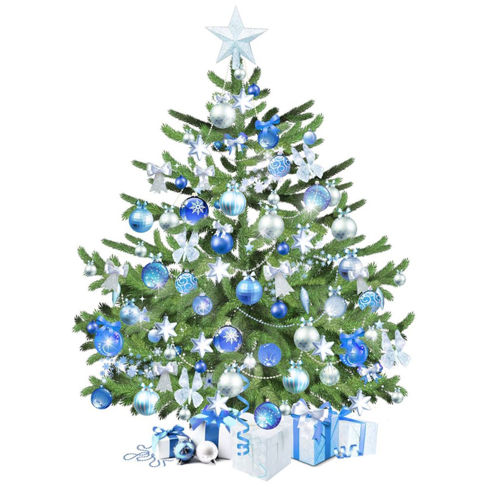 Ель декоративная Bondibon "Самая компактная елка "Укрась своими руками!", 120*160см