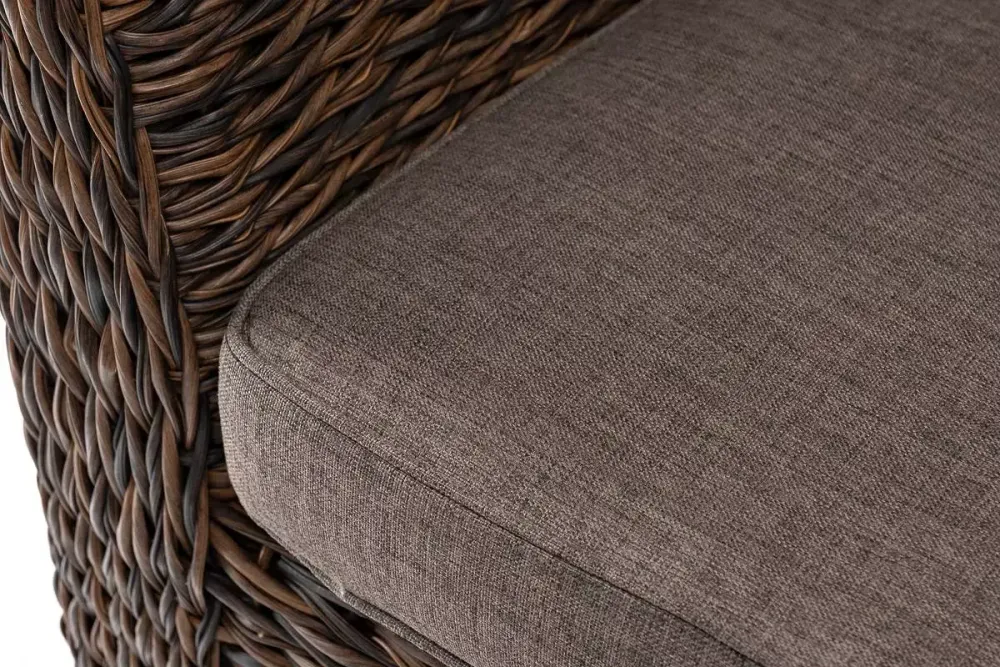 "Капучино" диван из искусственного ротанга (гиацинт) двухместный, цвет коричневый