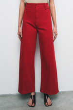 Джинсы wide leg с высокой посадкой — zw collection