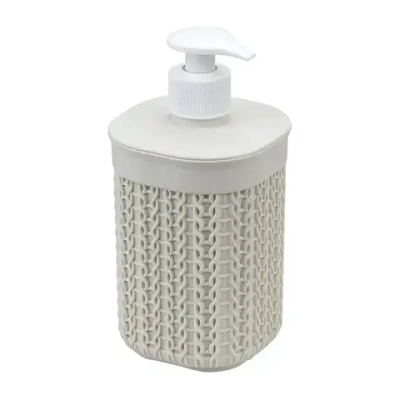 Диспенсер для мыла ВЯЗАНИЕ белый ротанг