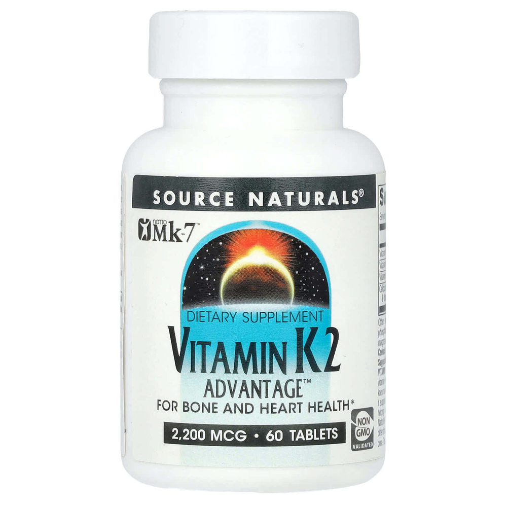Source Naturals, Витамин K2, 60 таблеток