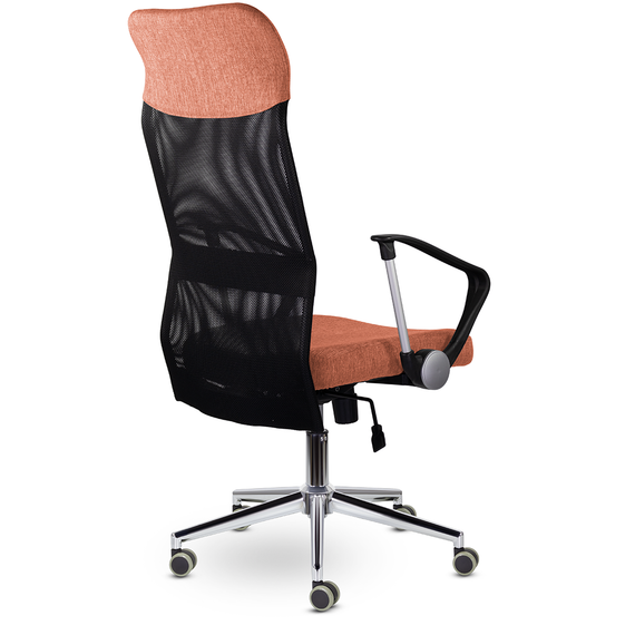 Кресло МС-040 Директ Лайт В хром Ср Moderno 05/Е11-к/Moderno 05 (терракот/черный/терракот)