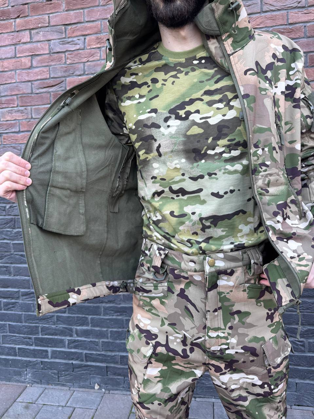 Тактический демисезонный костюм / softshell / мультикам