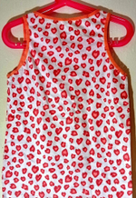 Майка "Dagi" для девочки 9-10 лет, цвет оранжево-белый