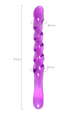 Двусторонний фаллоимитатор A-Toys Tanza фиолетовый 27,5 см