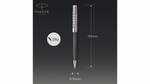 Шариковая ручка Parker Sonnet Premium Metal & Grey Lacquer PGT, стержень: M, цвет чернил: black , в подарочной упаковке