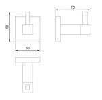 Крючок для ванны нерж. сталь BARCELONA 16906.N чёрный