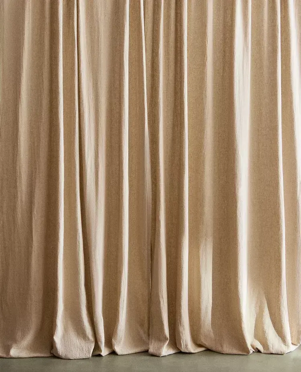 ZARA HOME ЛЬНЯНАЯ ЗАНАВЕСКА, СВЕТЛО-БЕЖЕВЫЙ