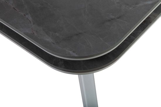 стол OCTARIN 120 Grey Stone Matt / Опора Прямая Белая