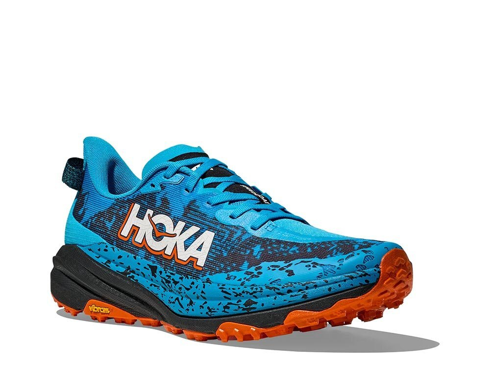 Кроссовки для бега мужские Hoka Speedgoat 6 сине-оранжевые