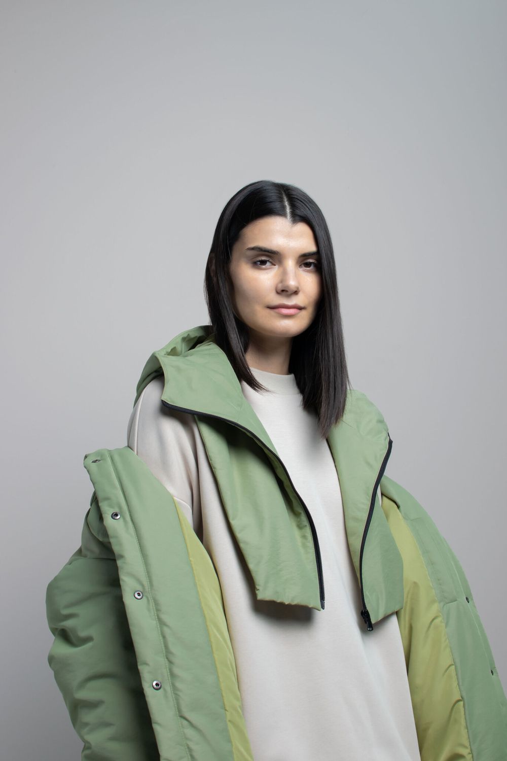 Капюшон-манишка Alexandra Talalay AH001 фисташковый