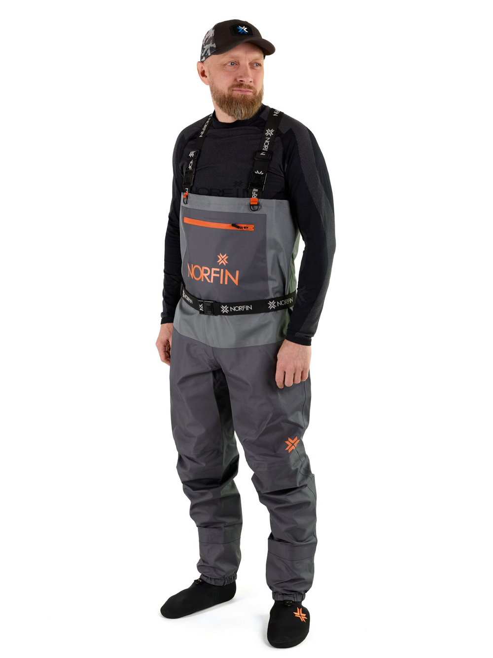 Полукомбинезон заброд. Norfin PILOT STOCKINGFOOT GRAY р.XLL