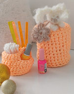 Набор вязаных корзин