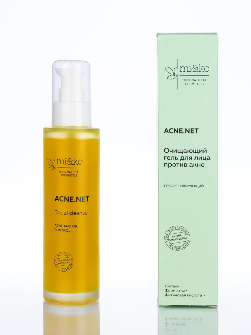 Гель для лица Mi&ko себорегулирующий очищающий против акне Acne.net (100мл)