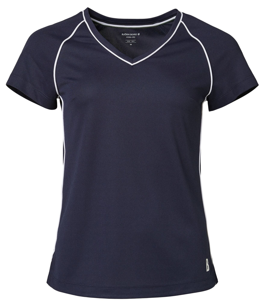Женская теннисная футболка Björn Borg V Tee Tesia W - night sky 2