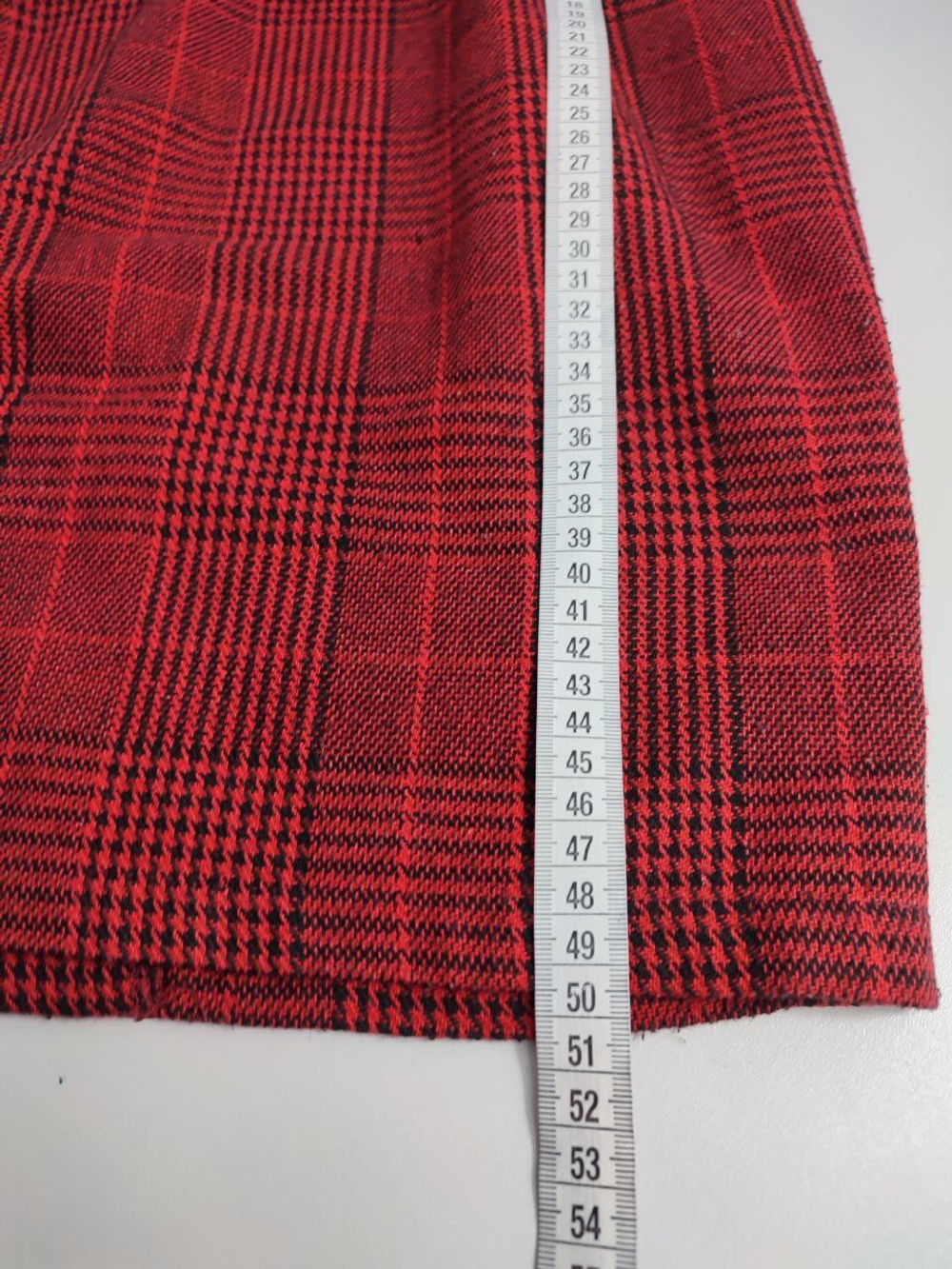 Юбка красная в клетку 46 размер