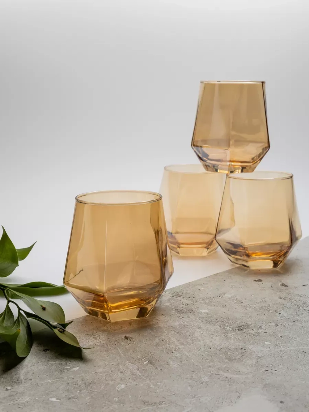 Набор шестигранных бокалов, 330 мл, оранж, 6 шт.