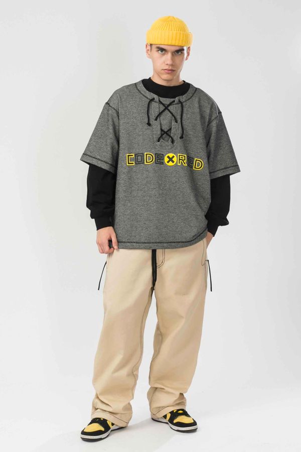 Футболка Just Like in 96 Антрацит Меланж/Желтый принт - фото 2