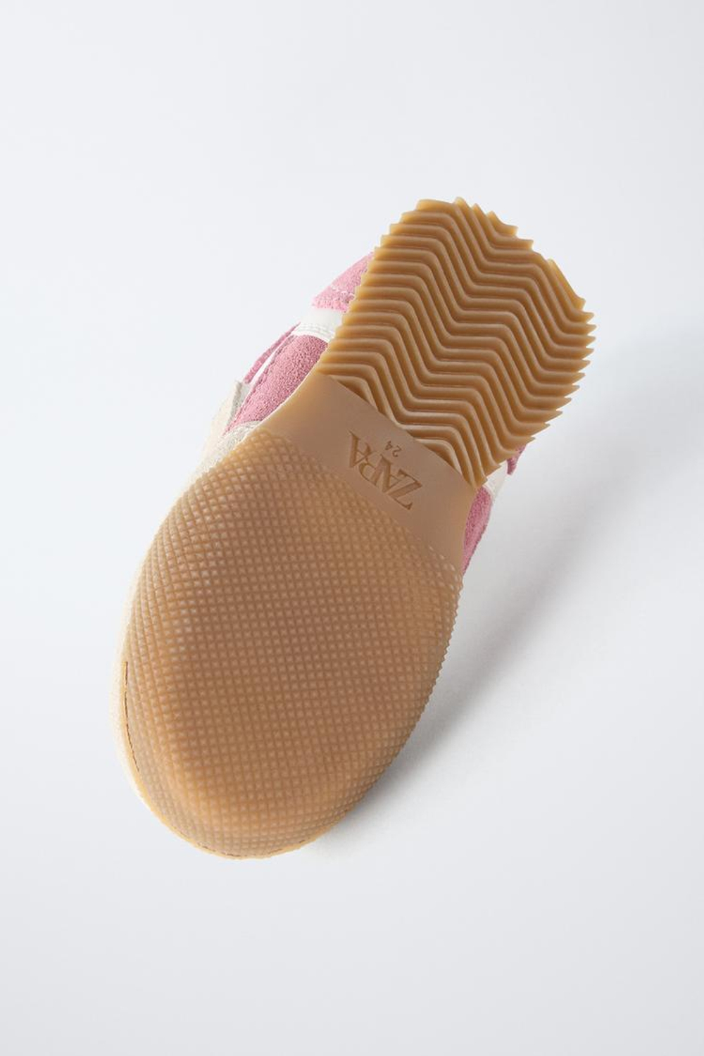 ZARA СПОРТИВНЫЕ КРОССОВКИ В СТИЛЕ РЕТРО, РОЗОВЫЙ