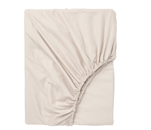 DVALA ДВАЛА Простынь на резинке, бежевый,140х200 см