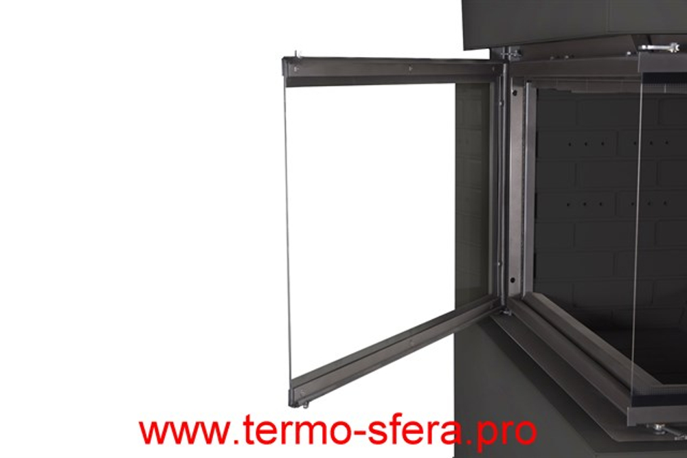 Камин РОДОС 900 ЧЕРНЫЙ, шамот черный