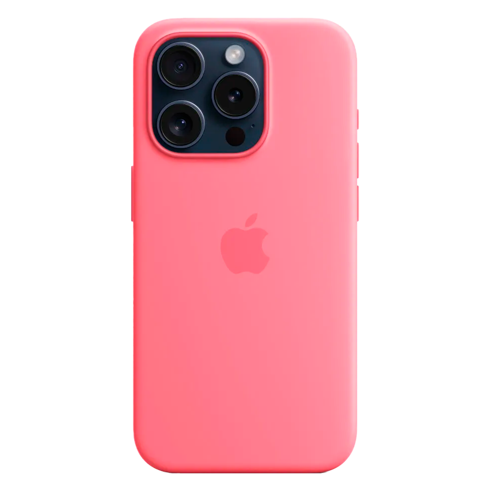 Силиконовый чехол с поддержкой MagSafe Apple Silicone Case для iPhone 15 Pro, Pink (Розовый)