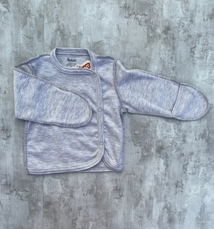 Распашонка на кнопках с запахом ШН с царапками 5469 (Цвет: тёмно-синий, Размер: 56)