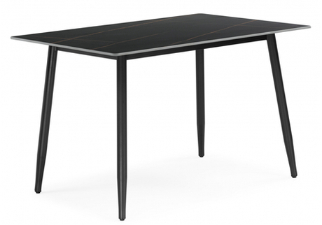 Керамический стол Woodville Rion 120 черный мрамор, черный, ножки черные