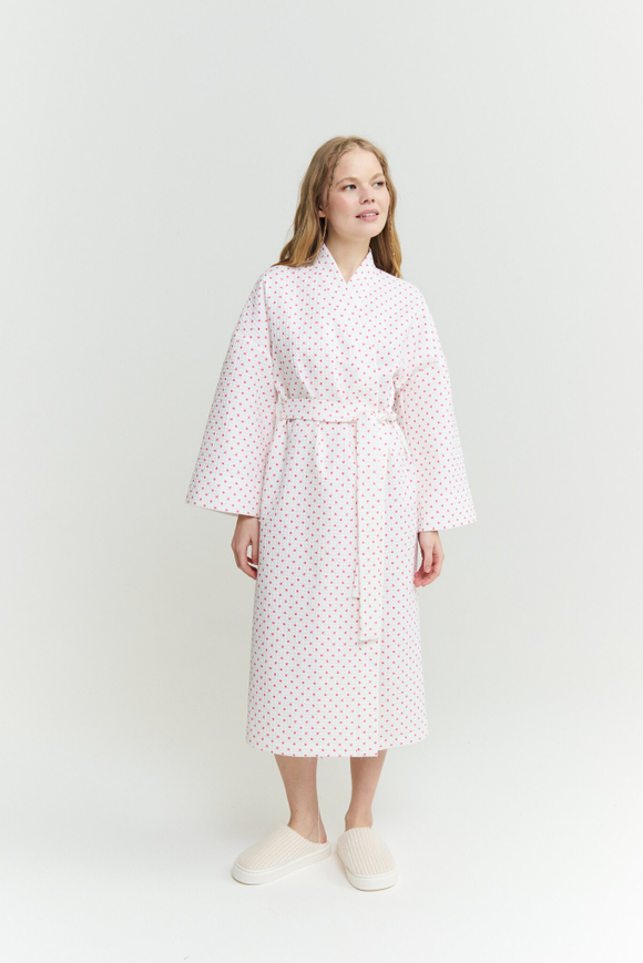 Вафельный халат с сердечками