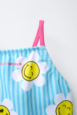 ZARA КУПАЛЬНИК В ПОЛОСКУ SMILEYWORLD ®, БИРЮЗОВЫЙ
